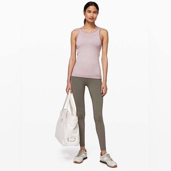 Lululemon Seek Simplicity Ribbed Tank Wear 2 Ways in Powdered Mauve Sz 4 - Picture 3 of 10